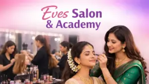 Makeup training session at Eves Salon and Academy beauty institute in Gandhipuram Coimbatore