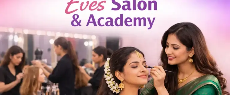 Makeup training session at Eves Salon and Academy beauty institute in Gandhipuram Coimbatore