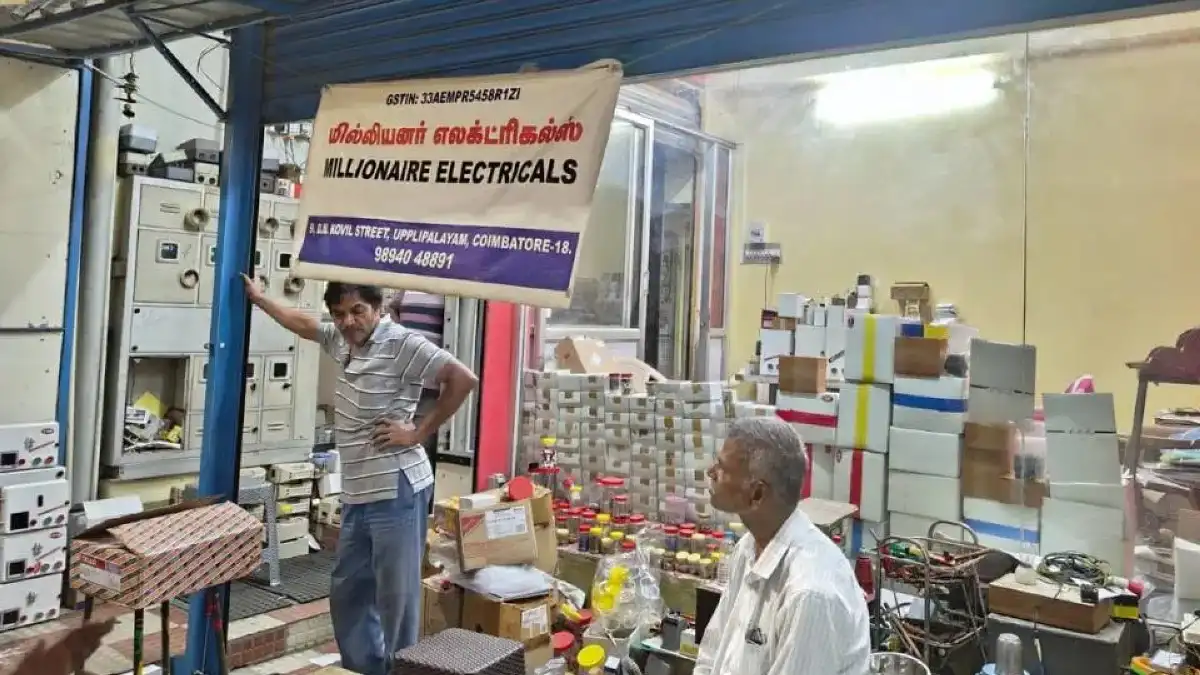 Millionaire Electricals ceramic fuse manufacturing shop front in Coimbatore, Tamil Nadu