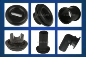 Textile rubber components manufactured by Shaileshco Industries for spinning and weaving machinery
