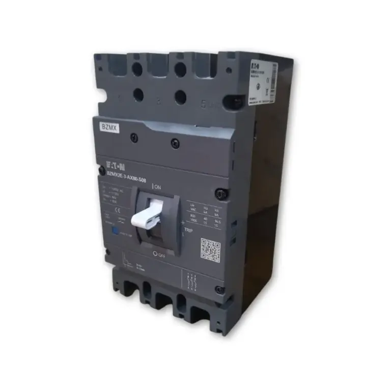 Eaton MCCB BZMX2E-3-AX80-S08 80A Solar & Mining Duty