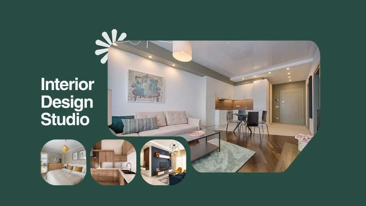 Interior design studio showcase with modern living room, modular kitchen, bedroom and TV unit designs in Coimbatore
