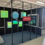 "Seeing in 3D" optical illusion booth with anaglyph screens in the Fun Science gallery at Regional Science Centre, Coimbatore